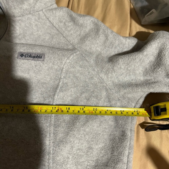Columbia Fleece Full Zip Light Gray Jacket Size XL - Picture 9 of 10